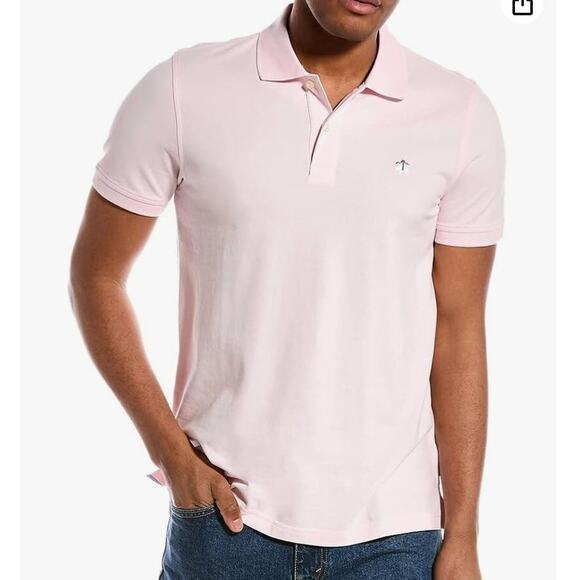 Brooks Brothers Pink Golden Fleece Slim Fit Performance Polo Shirt Size Large - Picture 1 of 16